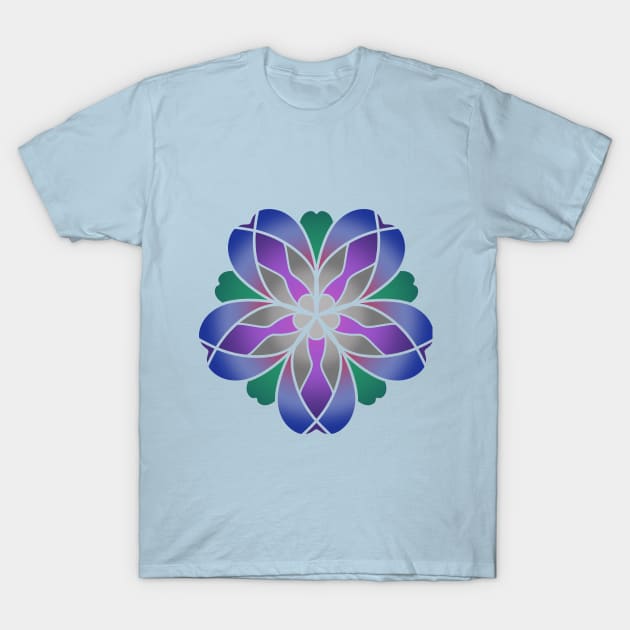 Floral Design - Blue Violet T-Shirt by SoraLorr